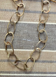 Hand hammered brass  link chain