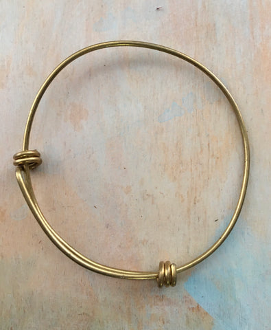 Adjustable brass bracelet