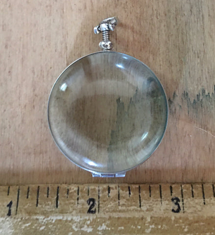 Large round sterling locket