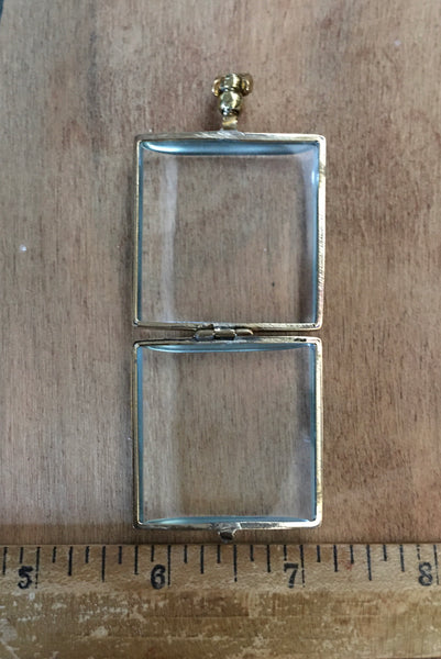 Large Square brass  locket