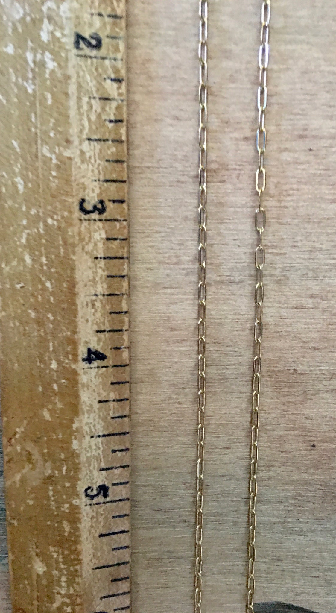Delicate brass chain