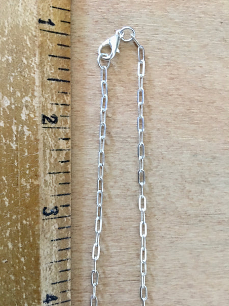 Vintage style delicate silver chain
