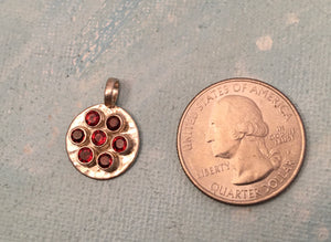 Sterling and garnet pendant