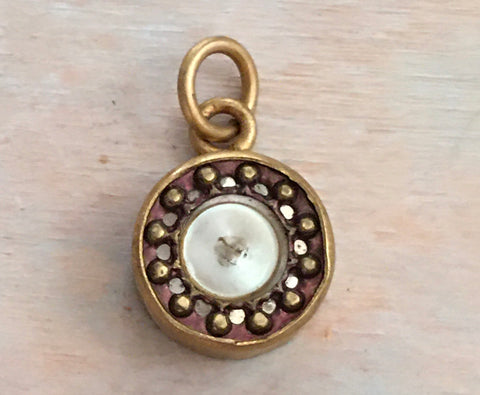 Vintage button charm