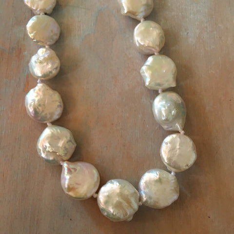 Coin pearl necklace