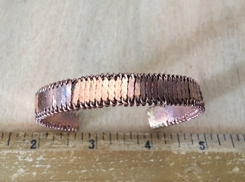 Pure copper adjustable cuff