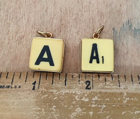 Letter “A” dice charms