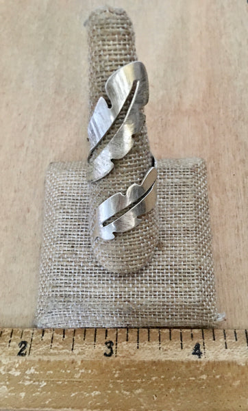 Sterling feather ring