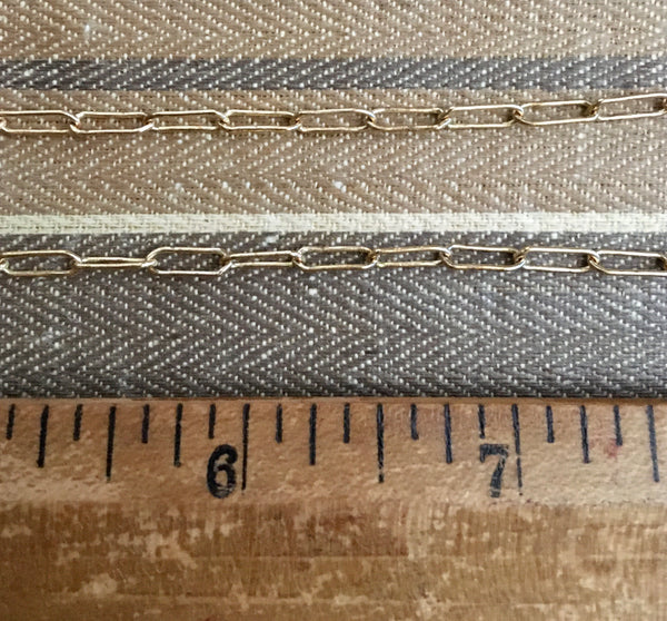Paper Clip style brass chain