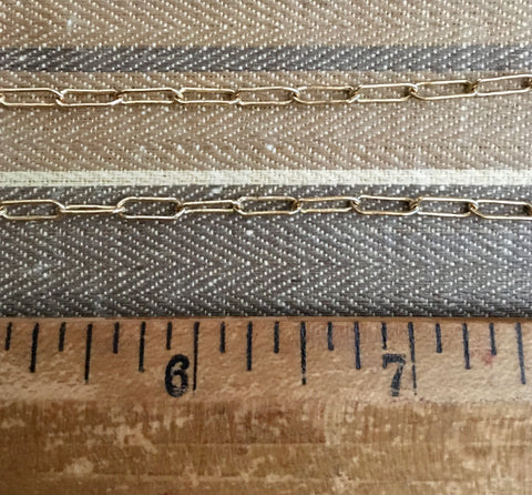Paper Clip style brass chain