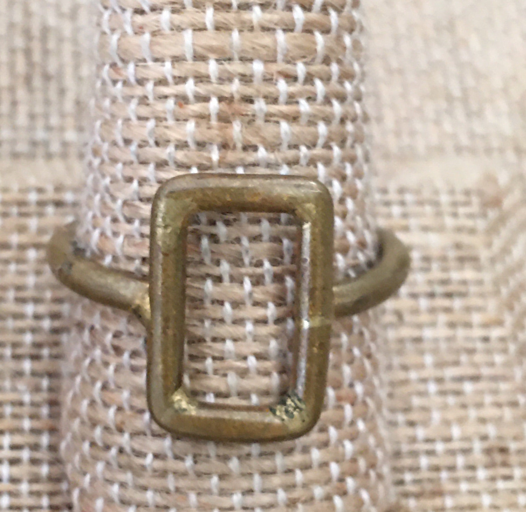 Simple square brass ring