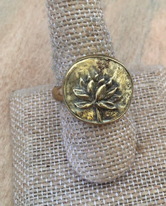 Beautiful brass Lotus ring