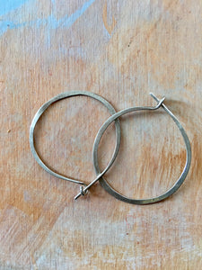 Round sterling hoops