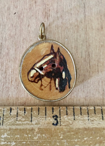 Vintage horse button