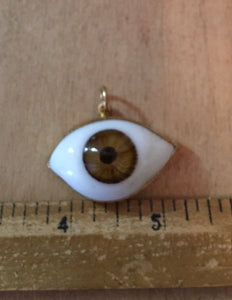 Large brown eyeball charm