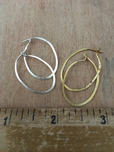 Small simple oval hoops