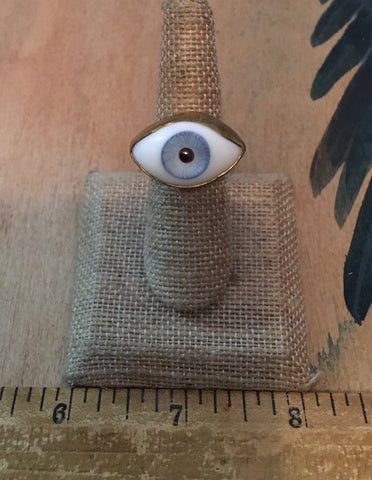 Blue eye ring size 6.5