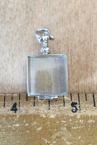 Mini square sterling locket