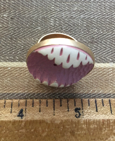 Vintage pink button ring