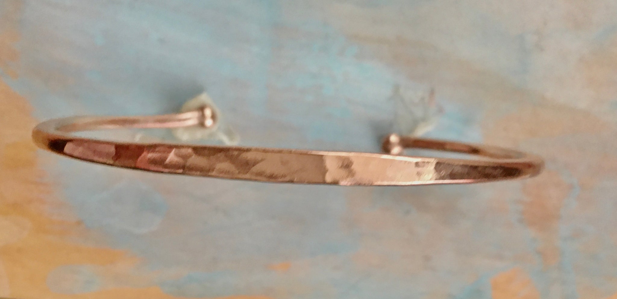 Simple hammered cuff